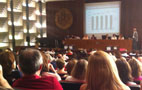 During the University Senate's meeting.